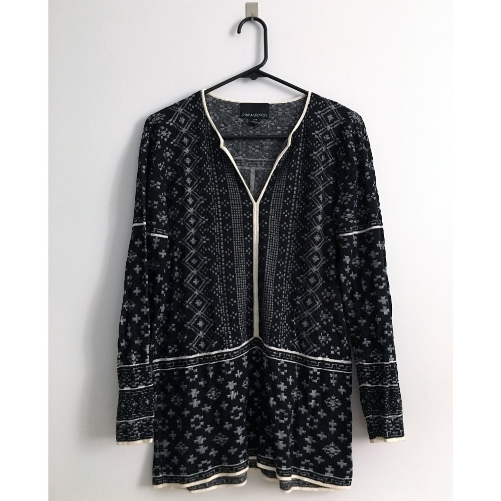 CYNTHIA ROWLEY tunic sweater | knit bohemian boho